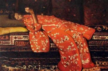 Girl In Red Kimono Artwork by George Heidrik Breitner