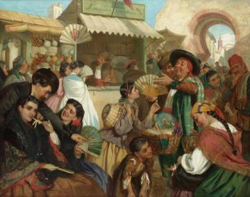 The Fan Seller Artwork by John Bagnold Burgess