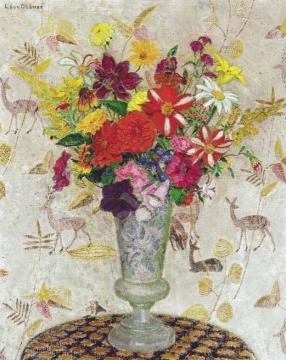 Still Life with Flowers Artwork by Leon De Smet