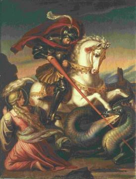 St. George Slaying The Dragon Artwork by Carl Begas