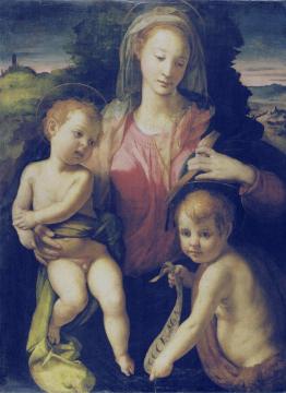Madonna and child with Saint John Artwork by Agnolo Bronzino