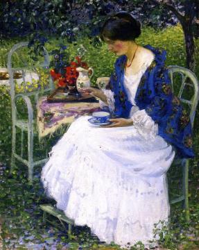Tea in the Garden Artwork by Richard Edward Miller