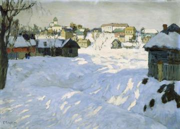 Old Town. Winter Artwork by Konstantin Gorbatov