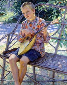 Portrait of Artist's Son Artwork by Nikolai Petrovich Bogdanov-belsky