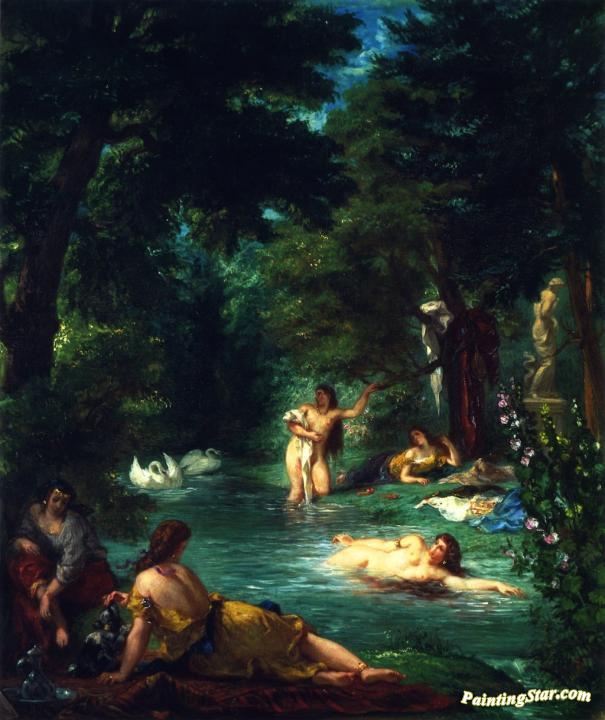 Bathers Artwork by Eugène Delacroix