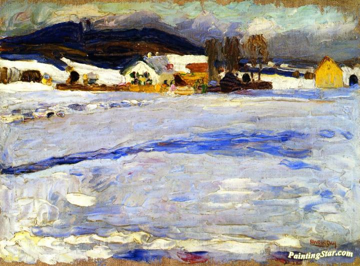 Bei Starnberg - Winter Artwork by Wassily Kandinsky