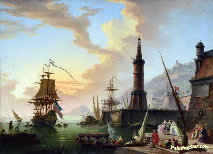 A Seaport Artwork by Claude-Joseph Vernet