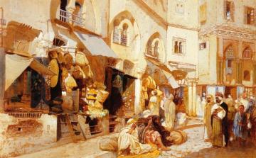 Algerian Shops Artwork by Louis Comfort Tiffany