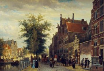 Het Atheneum Illustre aan de Oudezijds Voorburgwal te Amsterdam Artwork by Cornelius Springer