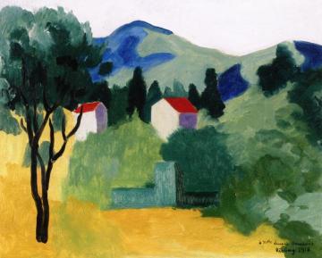 Landscape of Saint-Tropez Artwork by Moise Kisling