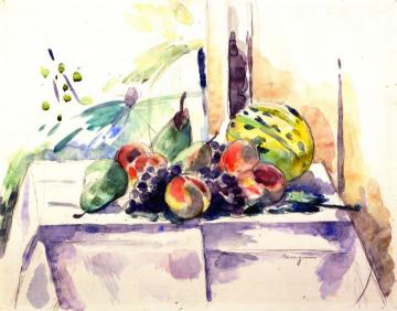 Still Life with Melon Artwork by Henri Manguin