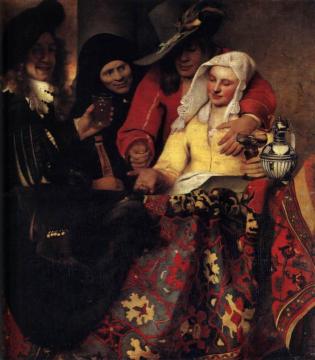 The Procuress Artwork by Johannes Vermeer