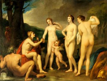 The Judgment Of Paris Artwork by Anton Raphael Mengs