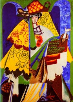 Orange Vendor, Spain Artwork by Natalia Goncharova