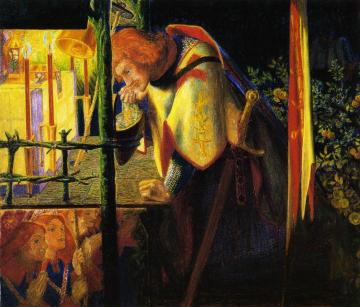 Sir Galahad at the Ruined Chapel Artwork by Dante Gabriel Rossetti