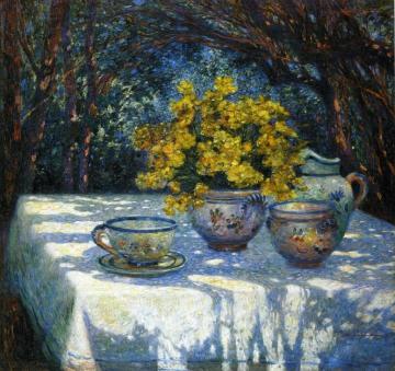 Table With Yellow Bouquet Artwork by Ferdinand du Puigaudeau