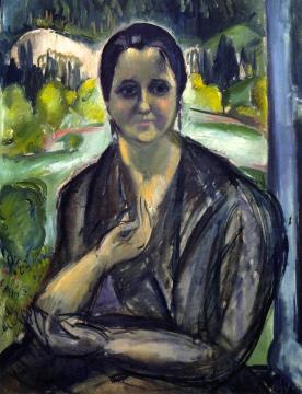 Mme Friesz At The Window, Le Jura Artwork by Emile-othon Friesz