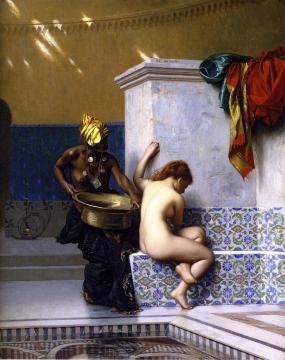 Moorish Bath Artwork by Jean Leon Gerome