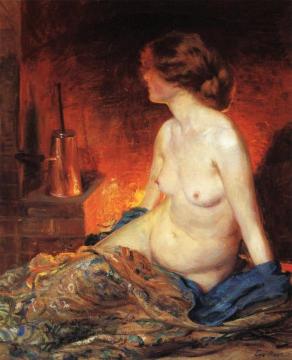 By the Fireside Artwork by Guy Orlando Rose