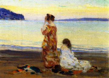 Beach Scene, Baie-Saint-Paul Artwork by Clarence Gagnon
