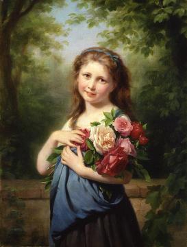 The Flower Gatherer Artwork by Fritz Zuber-Buhler