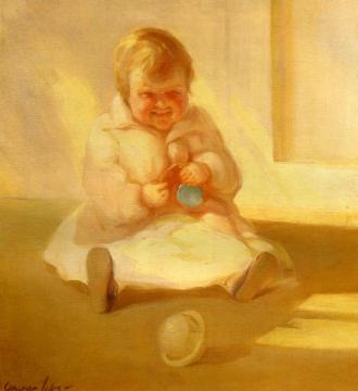 Child with a Toy Artwork by George Benjamin Luks