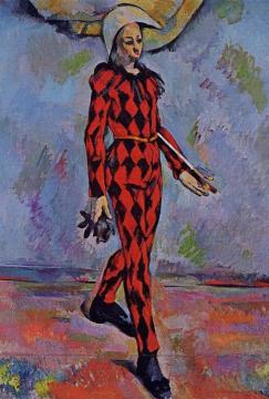 Harlequin Artwork by Paul Cezanne