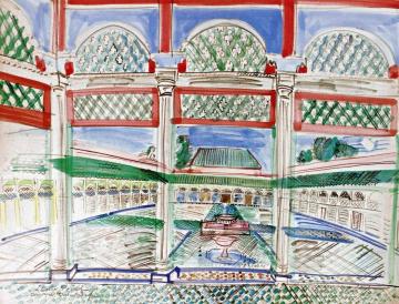 Palace of the Bey of Marrakech Artwork by Raoul Dufy
