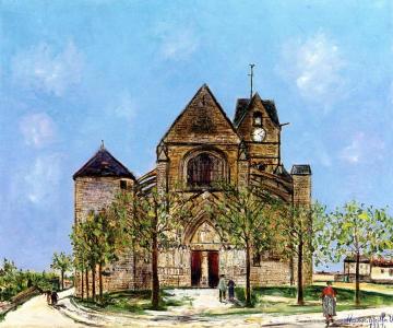 Church in Rampillon, Seine-et-Marne Artwork by Maurice Utrillo