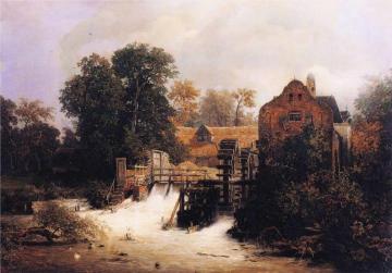 Westphalian Mill Artwork by Andreas Achenbach
