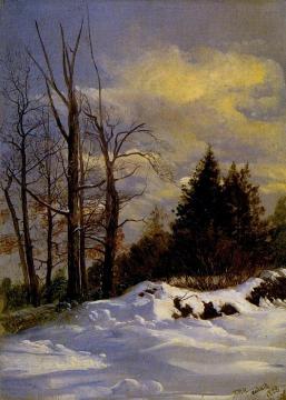 Catskill Winter Landscape Artwork by Thomas Hiram Hotchkiss