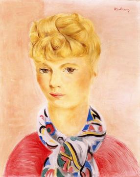Bust of a Young Blond Woman Artwork by Moise Kisling
