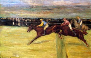 Horserace at Cascina Artwork by Max Liebermann