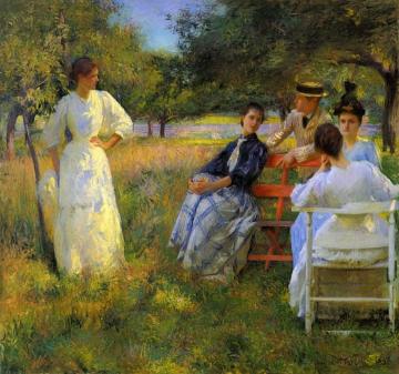In The Orchard Artwork by Edmund Tarbell