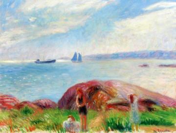 Bathing near the Bay Artwork by William James Glackens