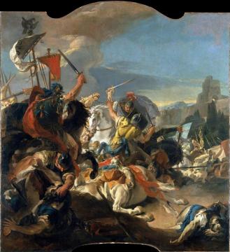 The Battle of Vercellae Artwork by Giovanni Battista Tiepolo