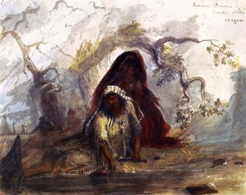 Indian Women, Snake Tribe, Oregon Artwork by Alfred Jacob Miller