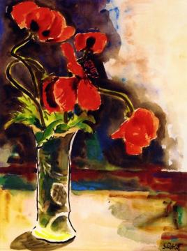 Poppies Artwork by Karl Schmidt Rottluff
