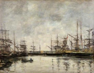 The Port of Deauville Artwork by Eugène-Louis Boudin