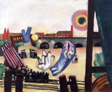 Chinese Fireworks, Small Dream Artwork by Max Beckmann
