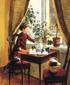 At The Window Artwork by Axel Hjalmar Ender