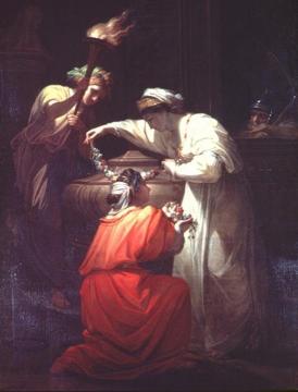 Cleopatra At The Tomb Of Marc Antony Artwork by Angelica Kauffmann