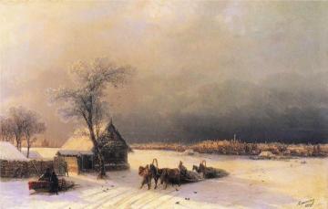 Moscow in Winter from the Sparrow Hills Artwork by Ivan Constantinovich Aivazovsky