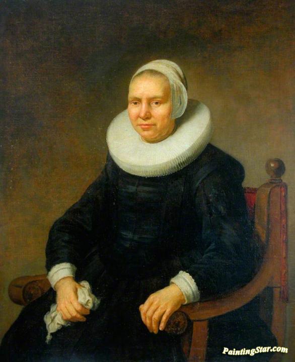 Portrait of an Old Woman Artwork by Jacob Adriaensz Backer