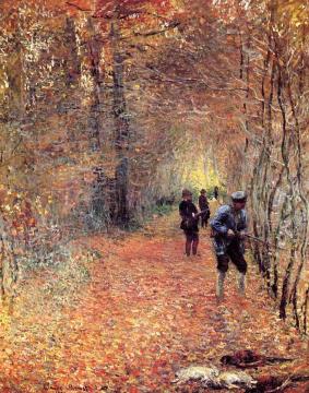 Hunting Artwork by Claude Oscar Monet