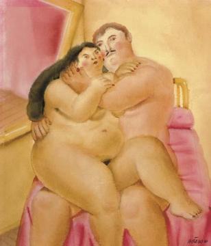 The Lovers Artwork by Fernando Botero