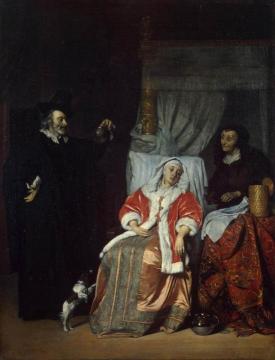 Visit of the Physician Artwork by Gabriel Metsu