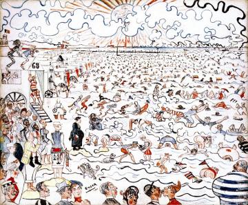 The Baths At Ostend Artwork by James Ensor