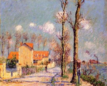 By the Oise at Pontoise: Quai du Pothuis Artwork by Gustave Loiseau
