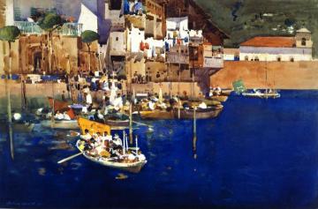 A Mediterranean Port Artwork by Arthur Melville